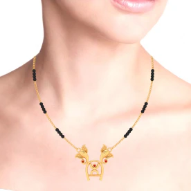 Gorgeous 18k Gold Ganesh Mangalsutra From Online Exclusive Collection - Image 7
