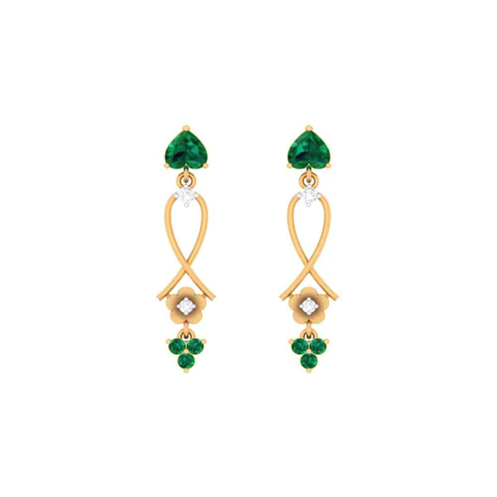 Green Dangler Earrings