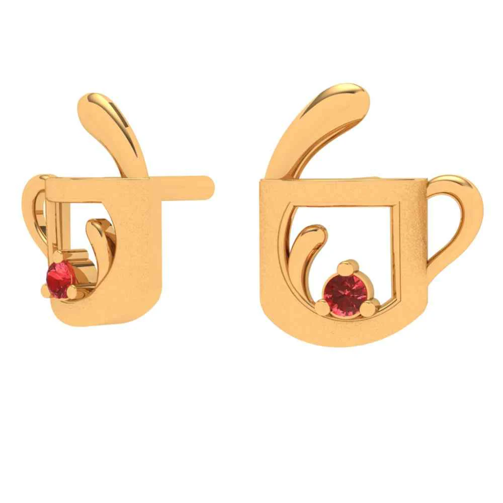 Growing Floral With 18k Gold Cup Earring - Image 6