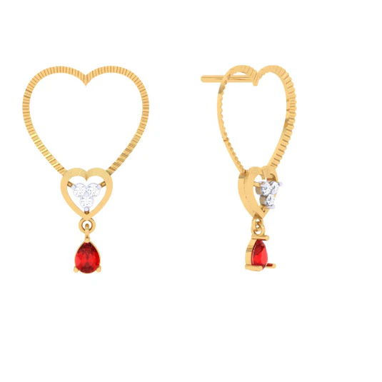 Heart Themed Gold Earrings That Make A Difference - Image 2