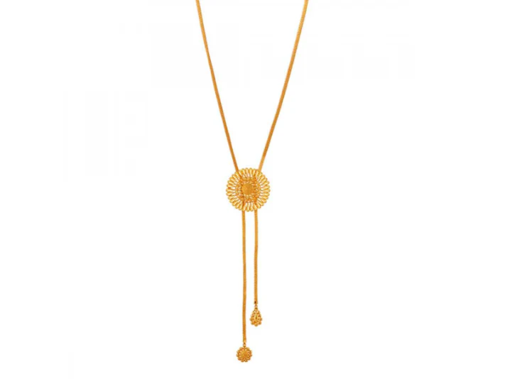 Imperial Floral 22k Gold Ethnic Necklace