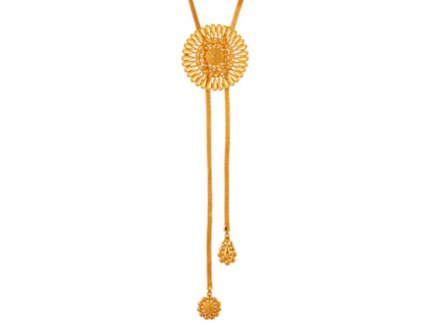 Imperial Floral 22k Gold Ethnic Necklace - Image 2