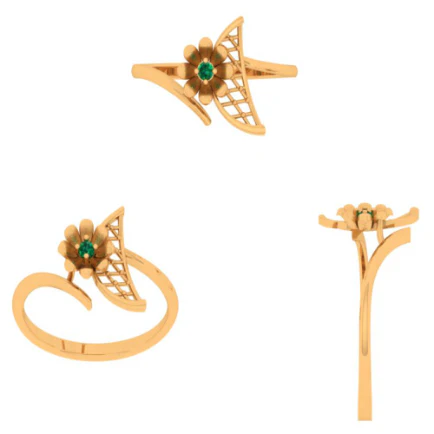 Intricately Crafted Exclusive Gold Engagement Ring - Image 7