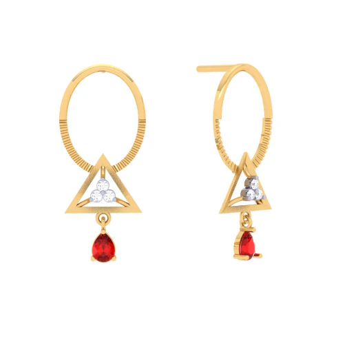 Intricately Crafted Gold Earrings For Daily Use - Image 2