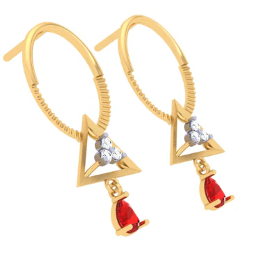Intricately Crafted Gold Earrings For Daily Use - Image 5