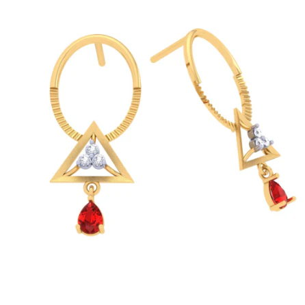 Intricately Crafted Gold Earrings For Daily Use - Image 6