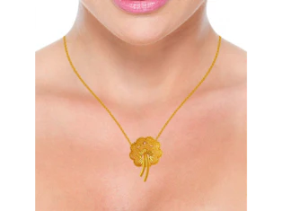 Intricately Designed 22k Gold Chain Pendant - Image 4