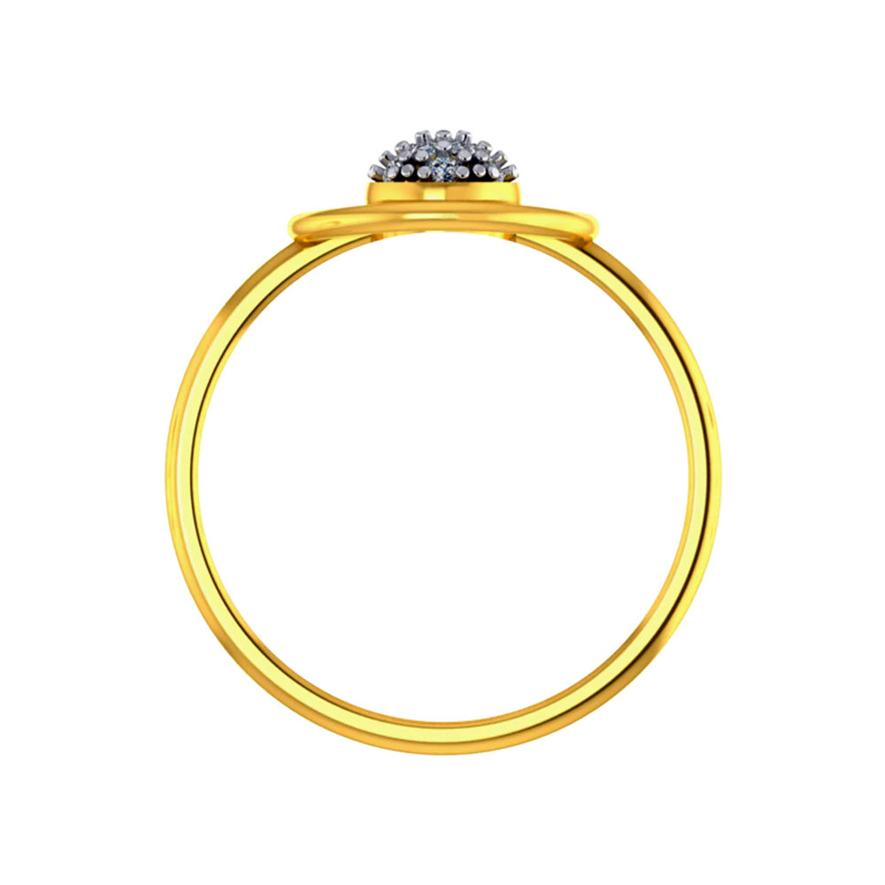 Intricately Detailed 18k Solitaire Ring With The Diamond Crowning On The Top - Image 4