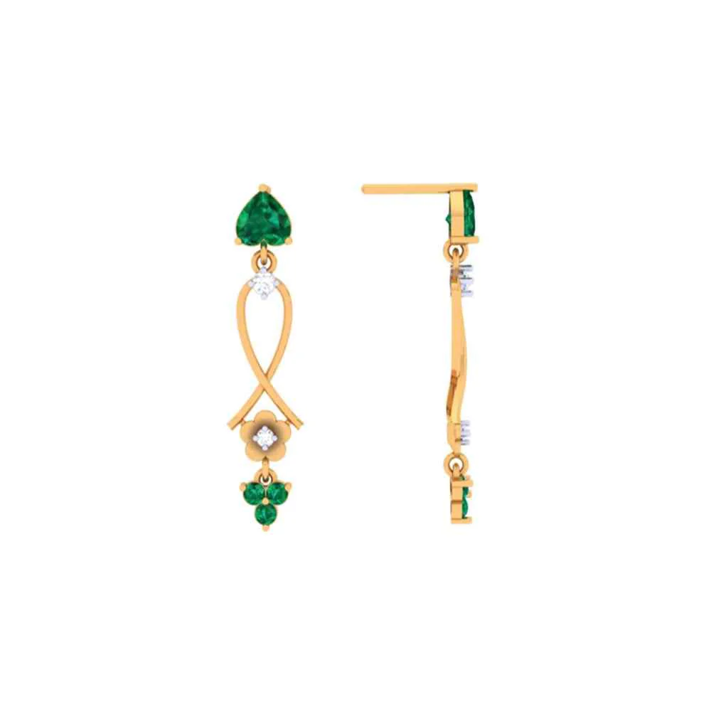 Inverted Heart Dangler Earrings - Image 3