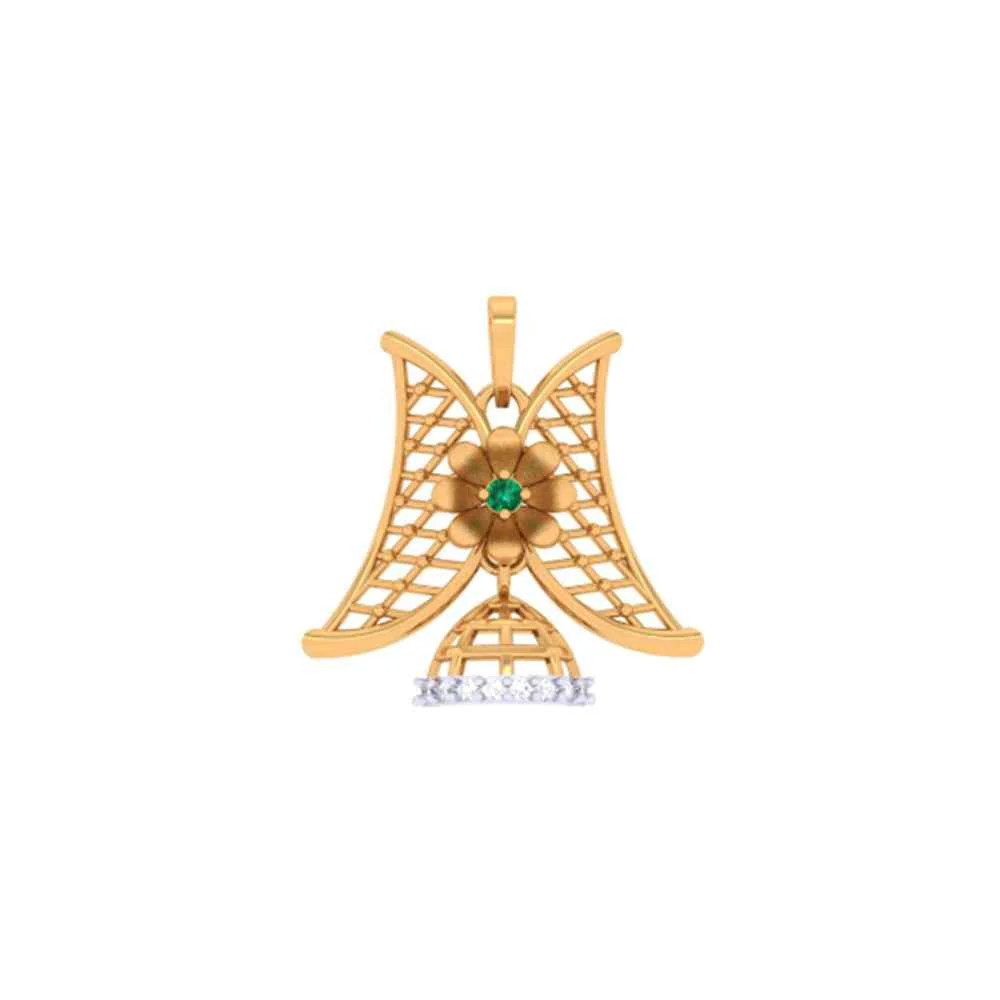 Knitted Pattern With Dangler Pendant