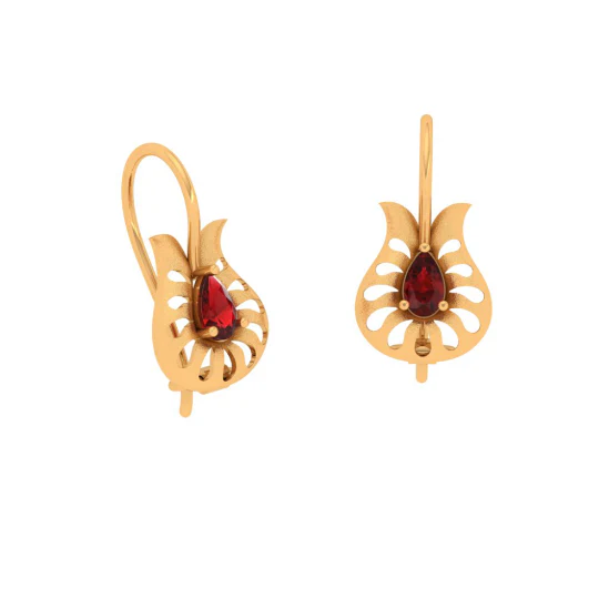 Leafy Affair Gold Earrings - Image 5