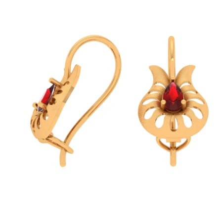 Leafy Affair Gold Earrings - Image 6