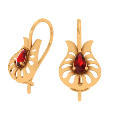 Leafy Affair Gold Earrings - Image 7