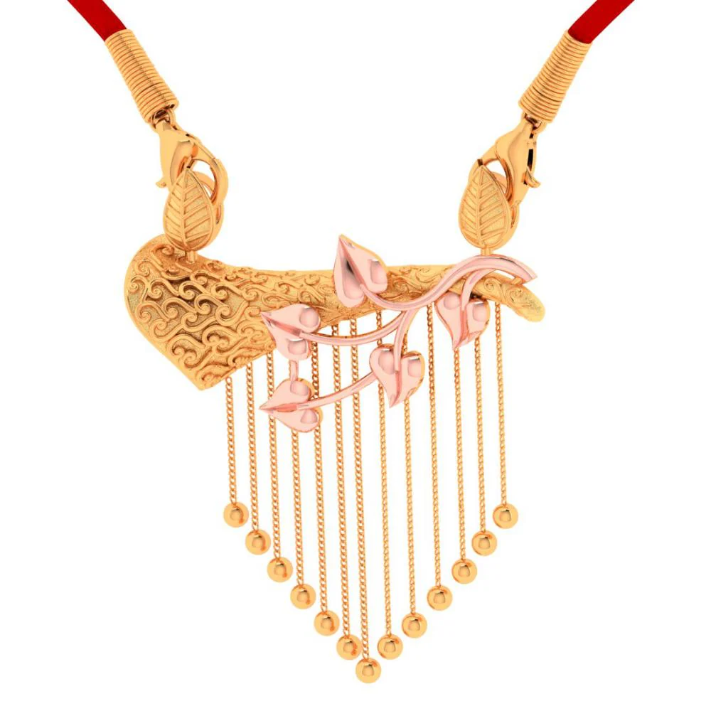 Leafy Sanai Style 22k Gold Necklace - Image 3