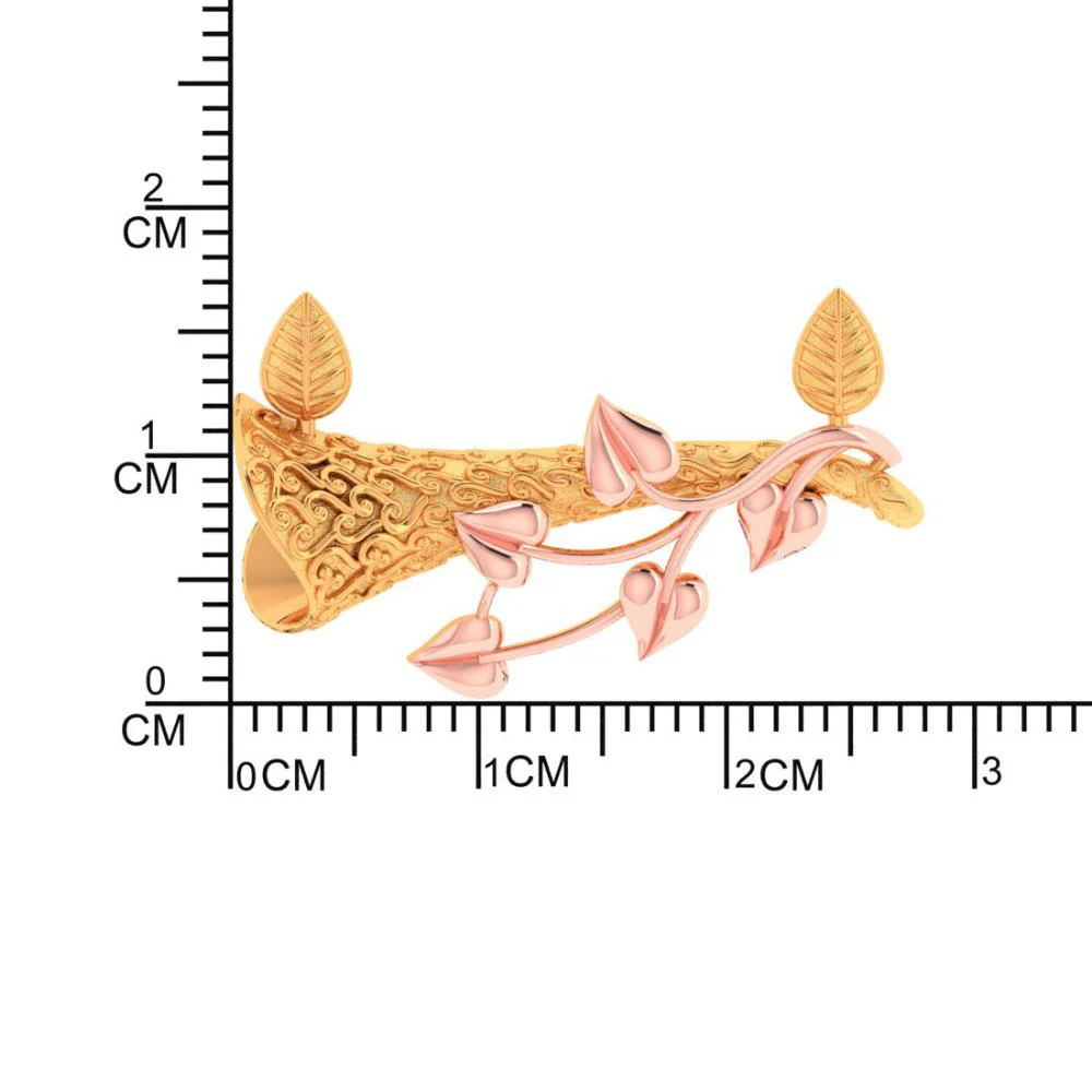 Leafy Sanai Style 22k Gold Necklace - Image 5