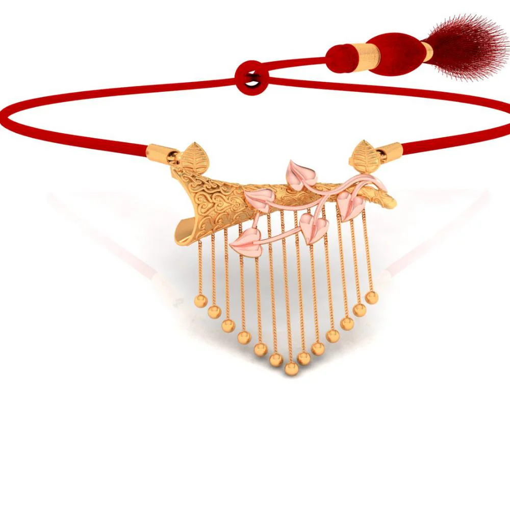 Leafy Style 18k Gold Necklace - Image 4