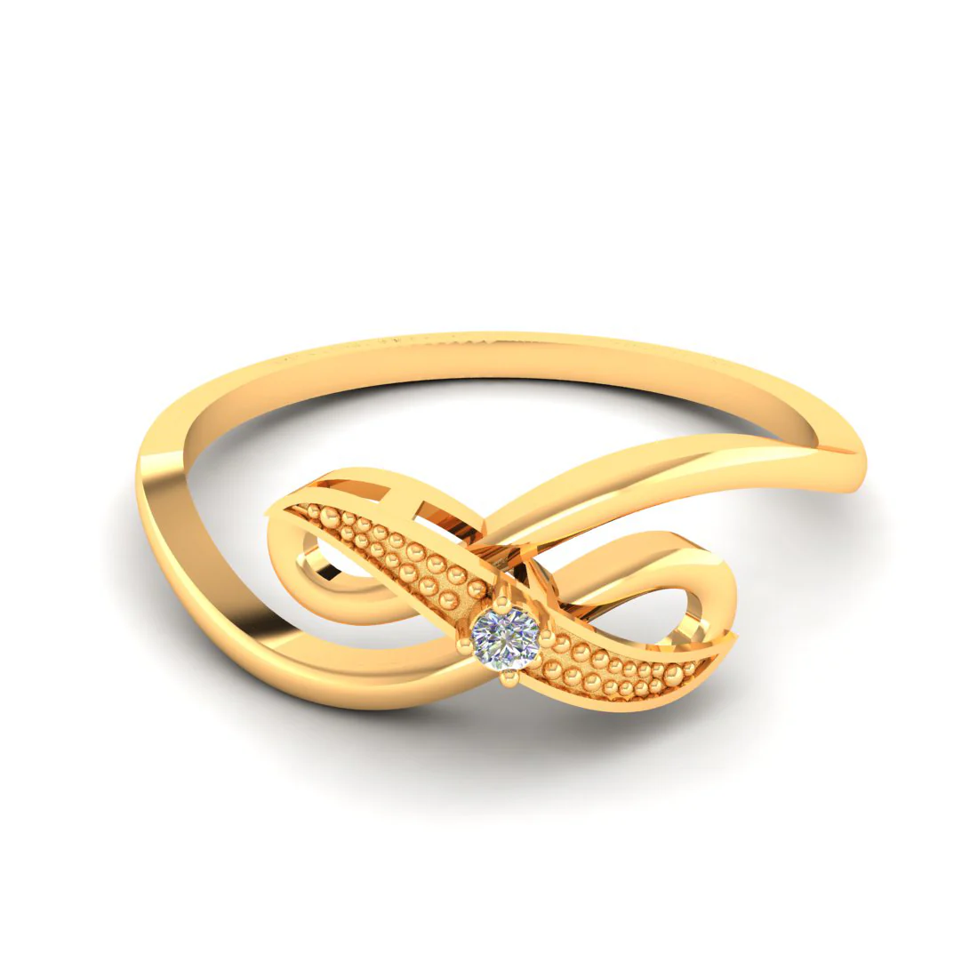 Liora 14KT (585) Yellow Gold and Diamond Ring for Women - Image 3