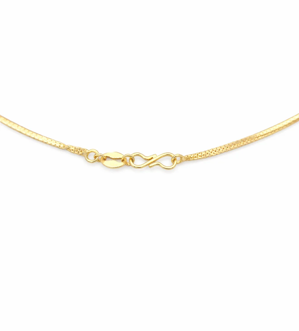 LiteLux Feather Line 18KT BIS Hallmark Gold Chain for Women - Image 2