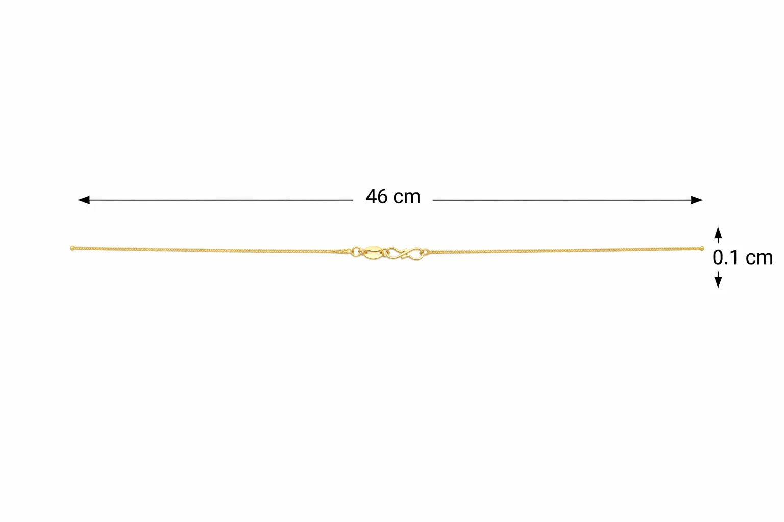 LiteLux Feather Line 18KT BIS Hallmark Gold Chain for Women - Image 5