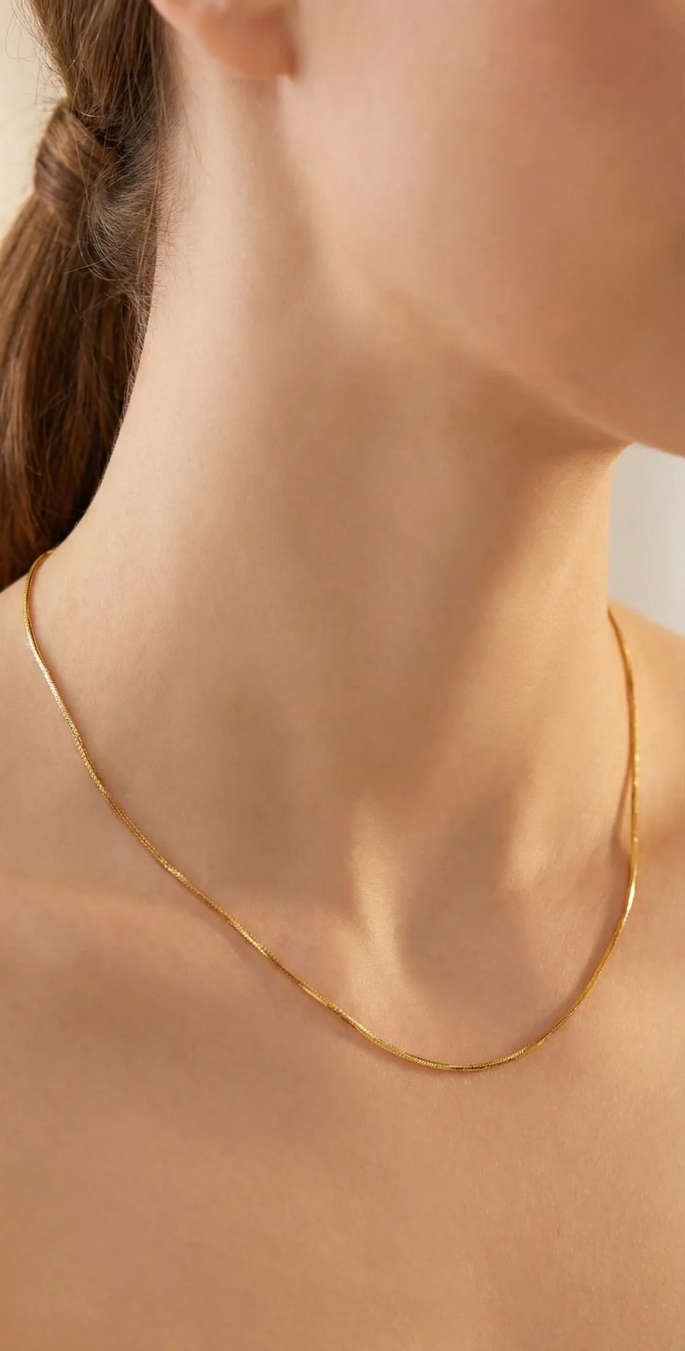 LiteLux Pure Flow 18KT BIS Hallmark Gold Chain for Women - Image 2