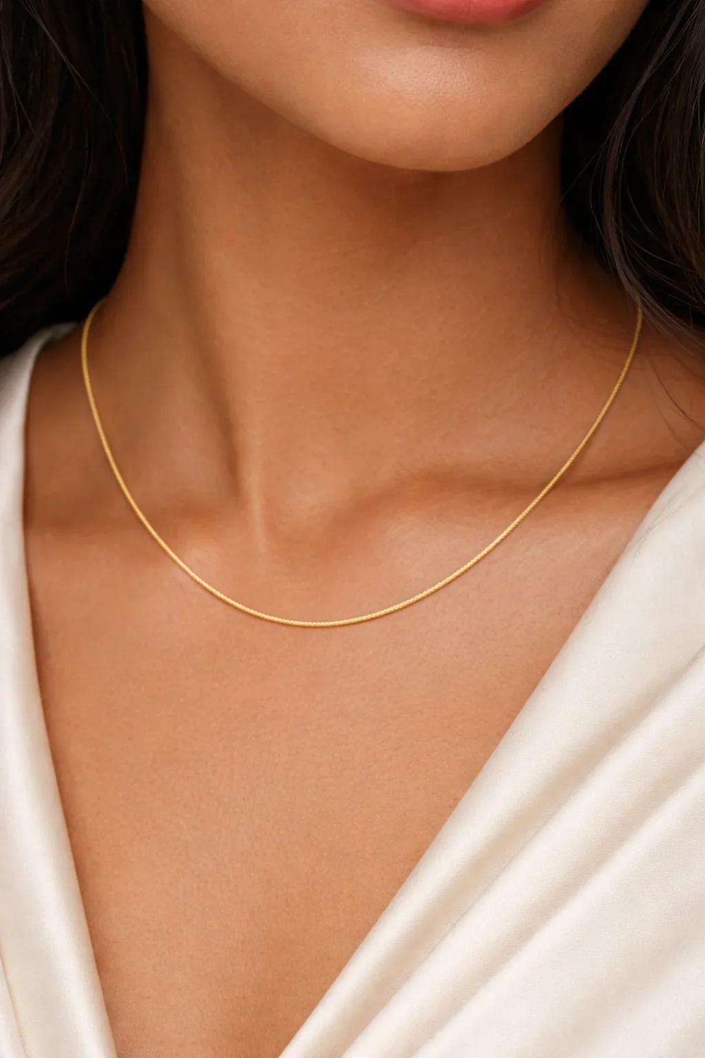 LiteLux Signature Flow 18KT BIS Hallmark Gold Chain for Women - Image 2