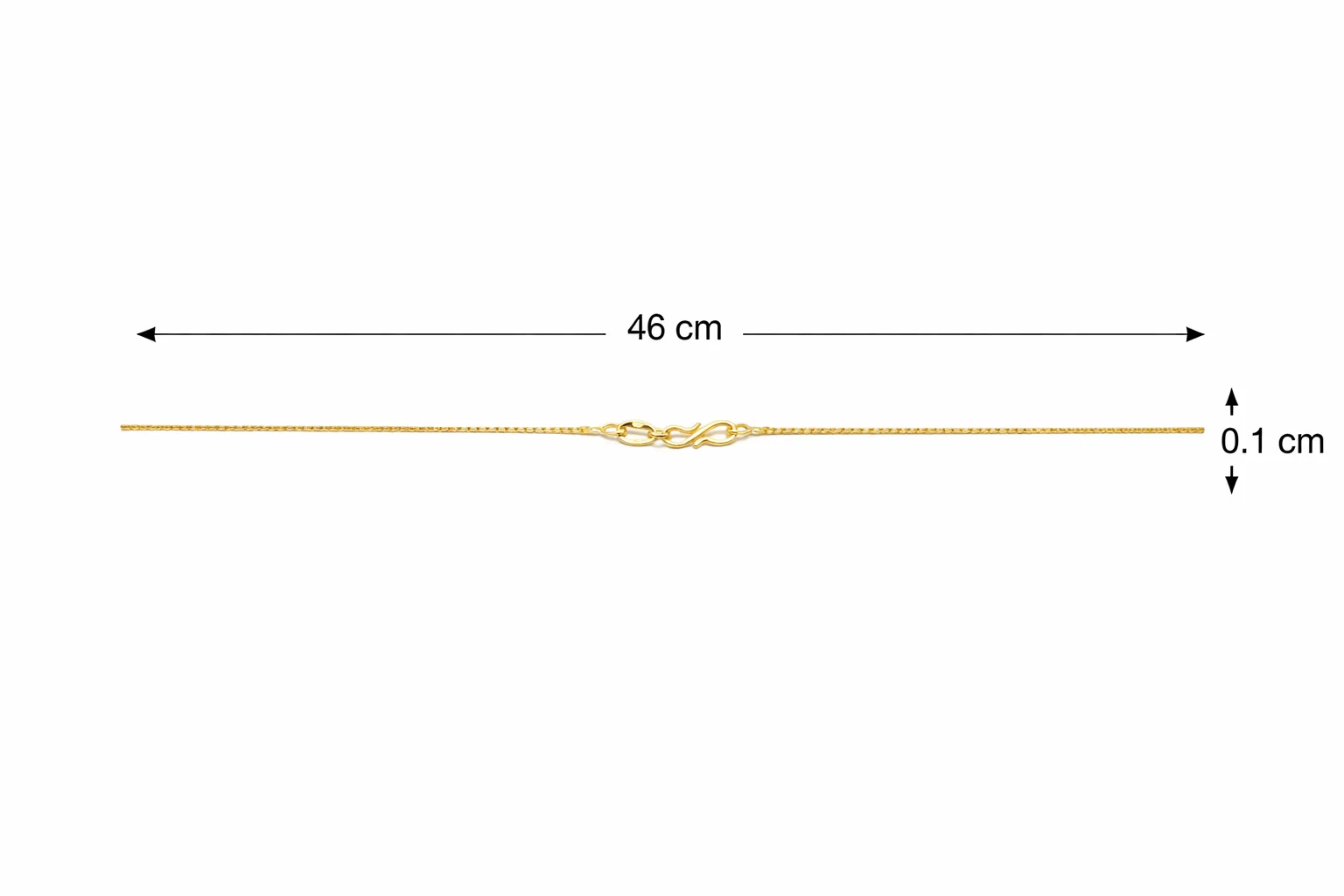 LiteLux Silken Curve 18KT BIS Hallmark Gold Chain for Women - Image 5