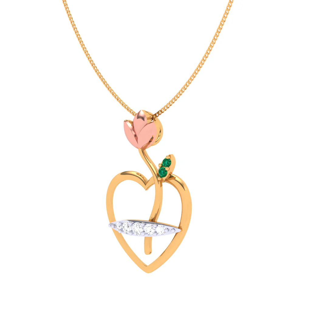 Lotus Love Diamond Pendant - Image 2