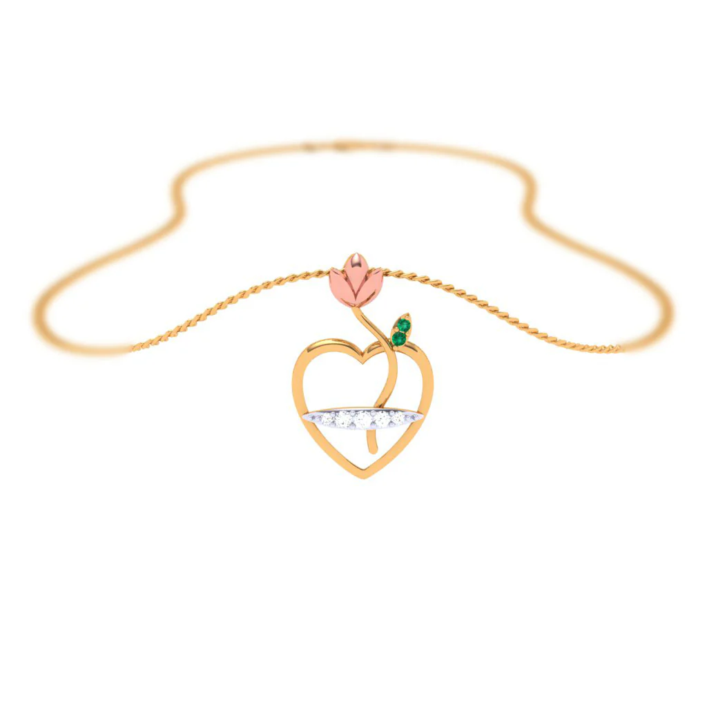 Lotus Love Diamond Pendant - Image 3