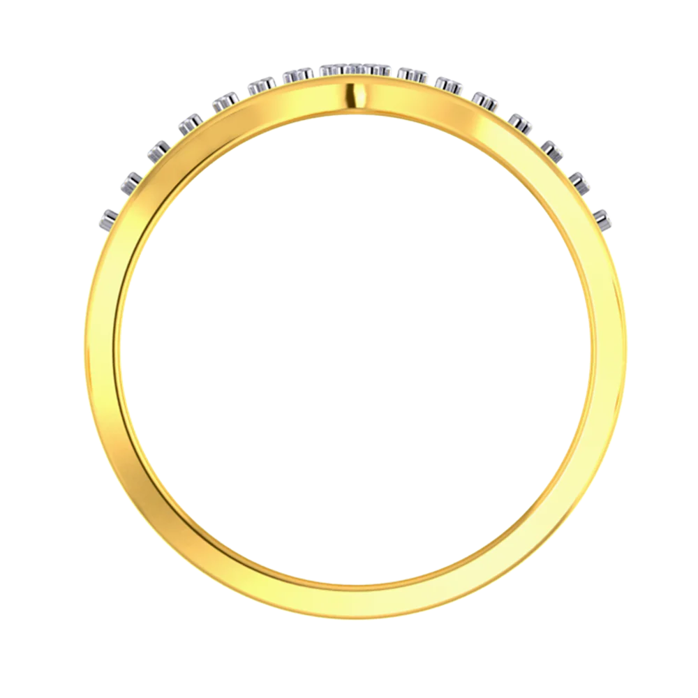 Lovely 14k Gold With Diamond Embellishment Thumb Ring From Diamond Collection Pc Chandra - Image 5