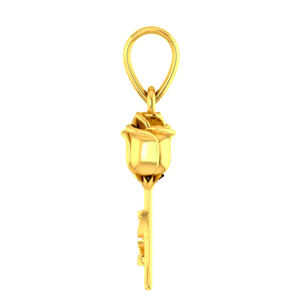 Lovely 18k Gold Yellowbud Design Pendant From Pc Chandra Online Exclusive Collection - Image 3