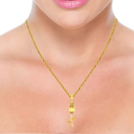Lovely 18k Gold Yellowbud Design Pendant From Pc Chandra Online Exclusive Collection - Image 4