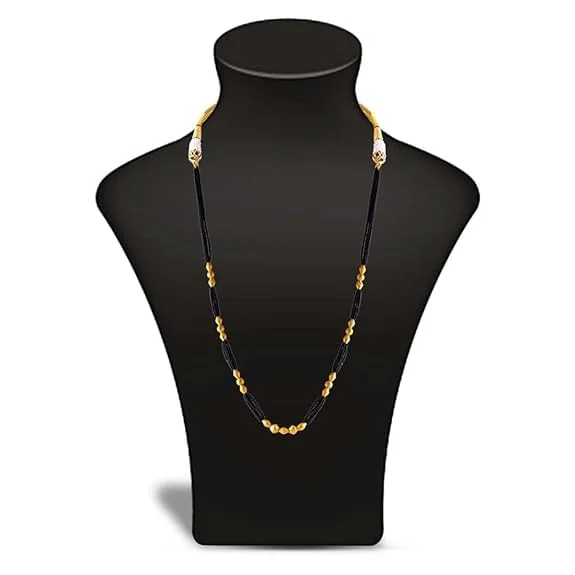 Lovely 22k Gold Thusi Mangalsutra Lightweight From Online Exclusive - Image 3