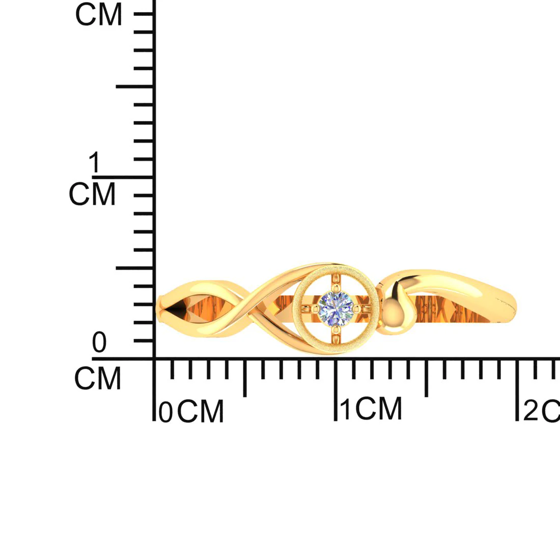 Lunara 14KT (585) Yellow Gold and Diamond Ring for Women - Image 3