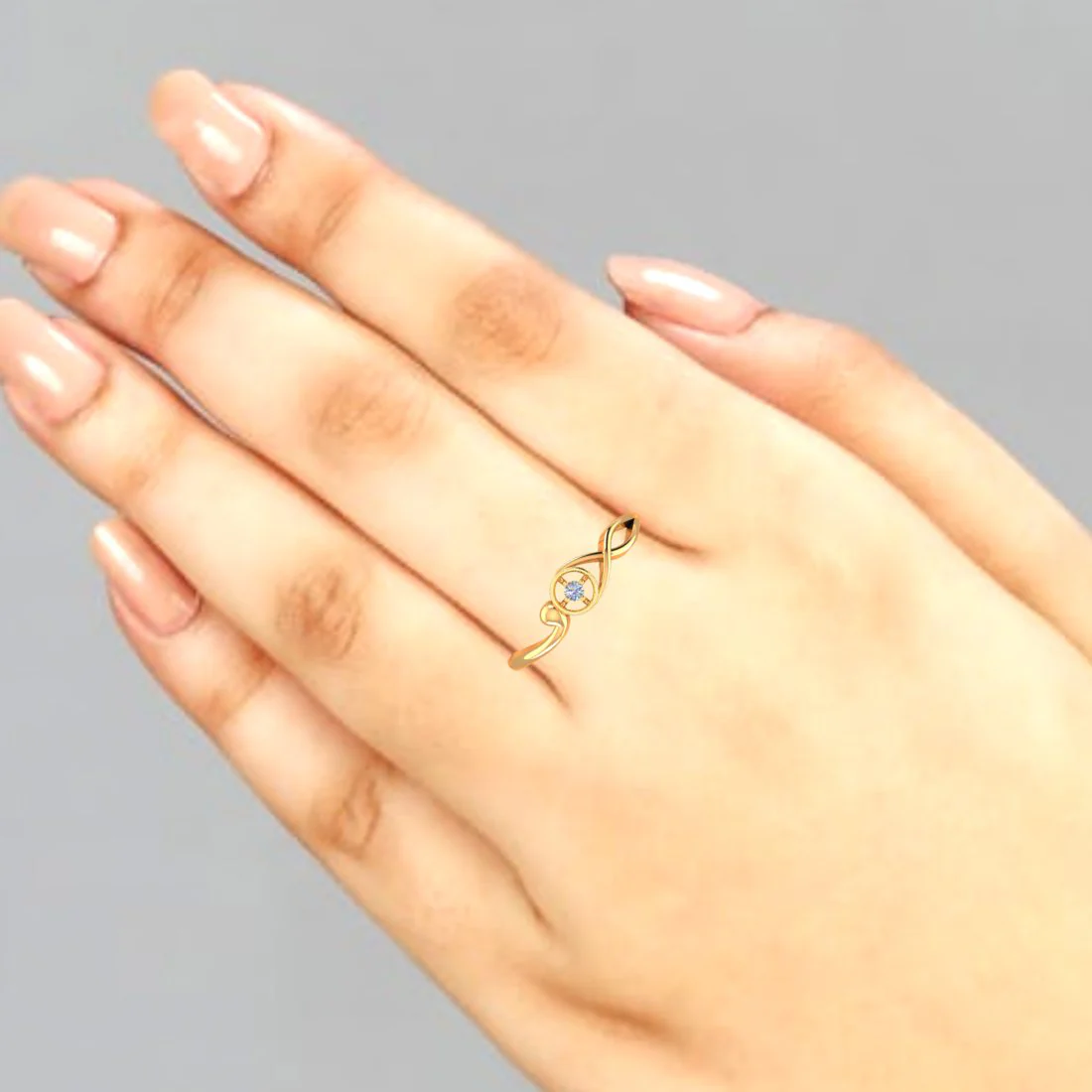 Lunara 14KT (585) Yellow Gold and Diamond Ring for Women - Image 5