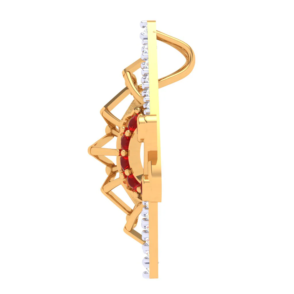 Lustrous Diamond Gold Butterfly Pendant - Image 3
