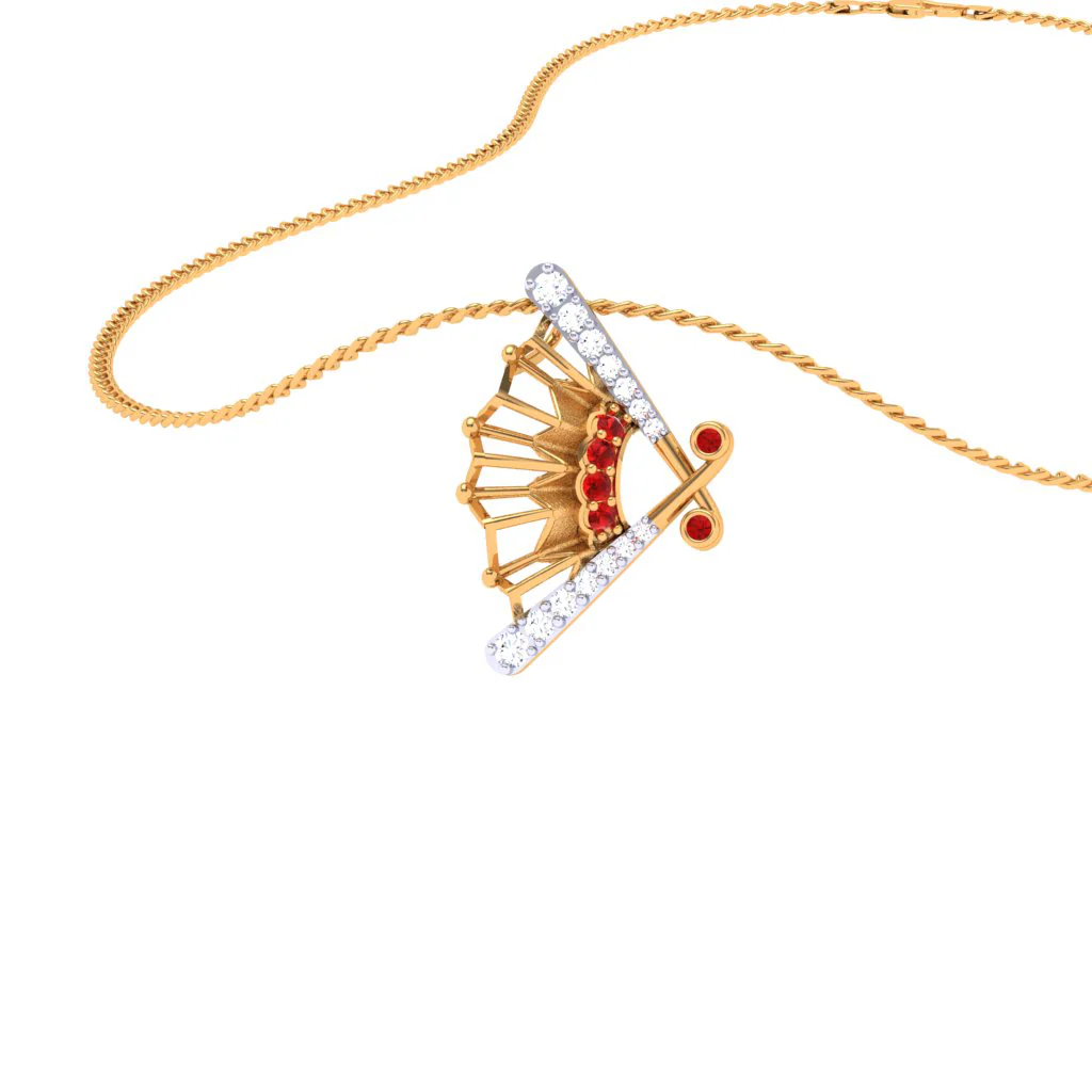 Lustrous Diamond Gold Butterfly Pendant - Image 7