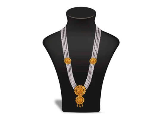 Majestic 22k Gold & Pearl Sitahar - Image 4