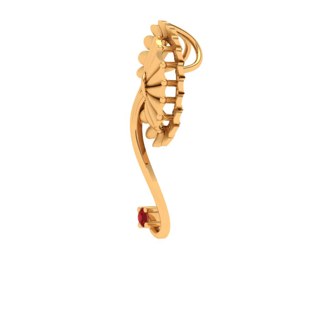 Majestic Yellow Gold Sand Blasted Finger Ring - Image 3