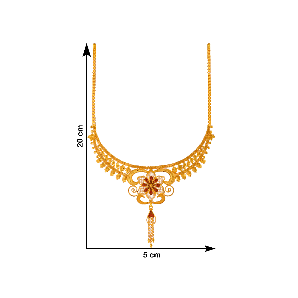 P.c. Chandra Jewellers 22KT Yellow Gold Necklace For Women - Image 4
