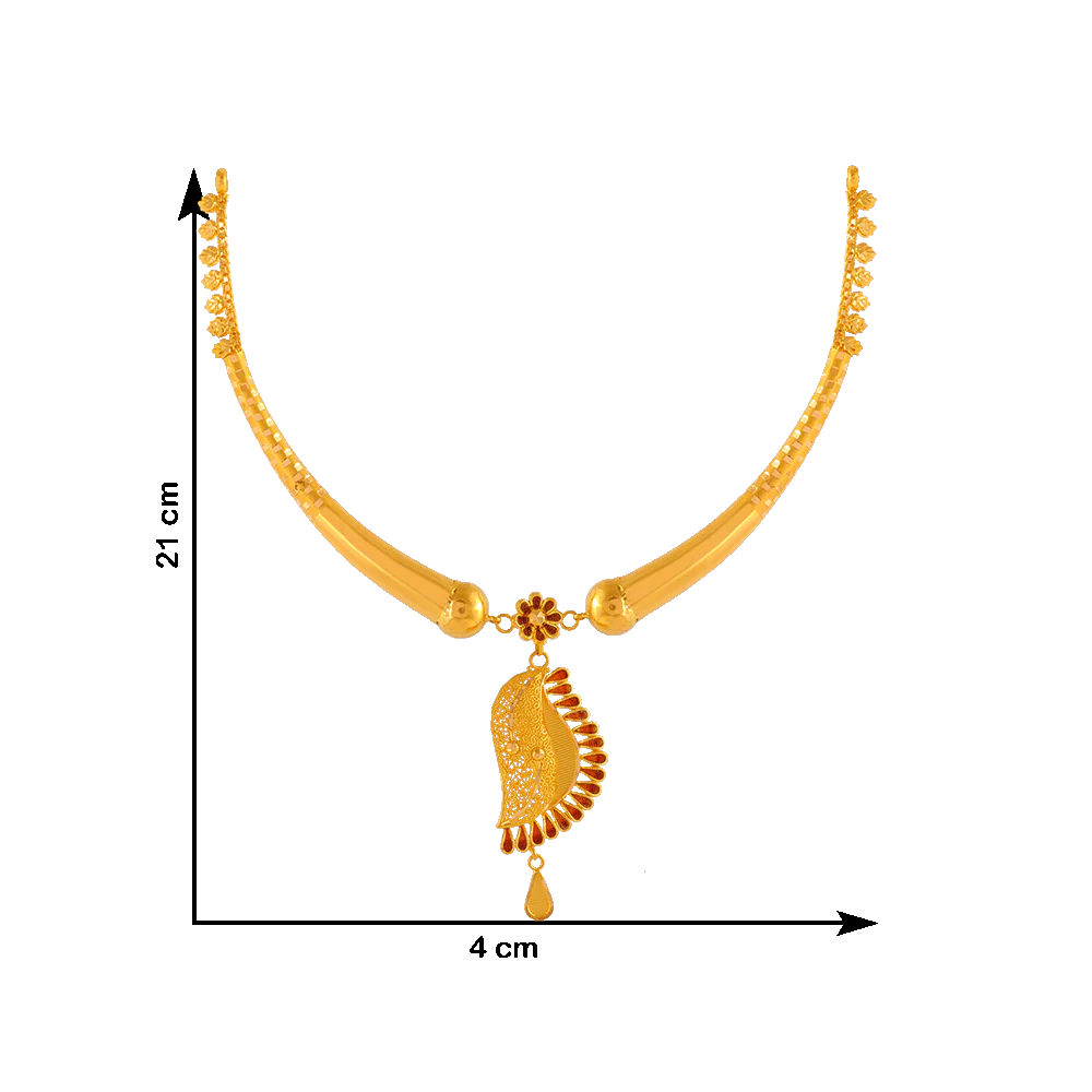 P.c. Chandra Jewellers 22KT Yellow Gold Necklace For Women - Image 4