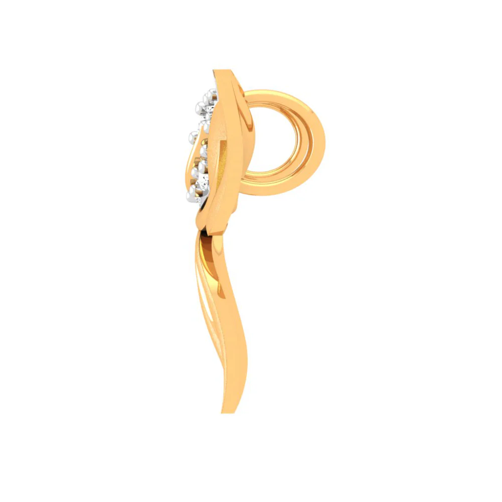 Petal Motif 14k Gold Pendant - Image 3
