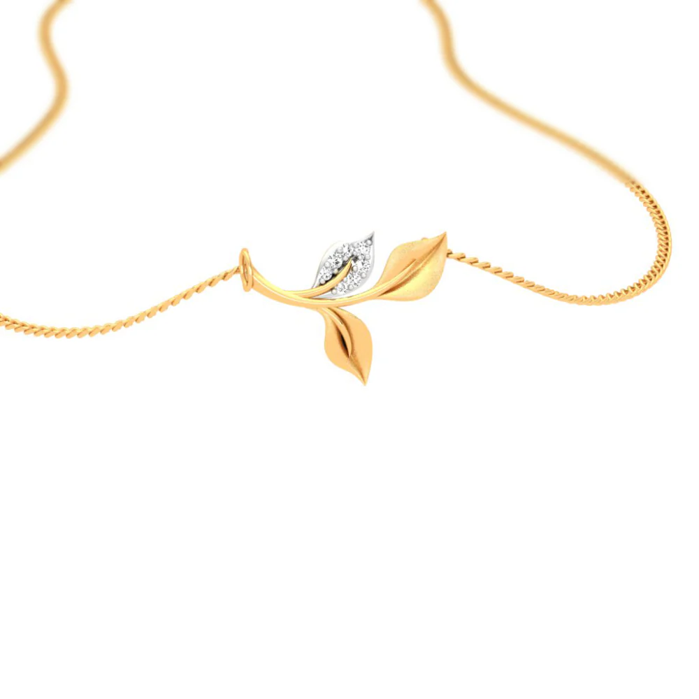 Petal Motif 14k Gold Pendant - Image 7