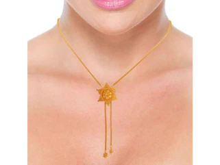 Pretty And Delicate 22k Gold Flower Motif Jewellery For Women - Image 5