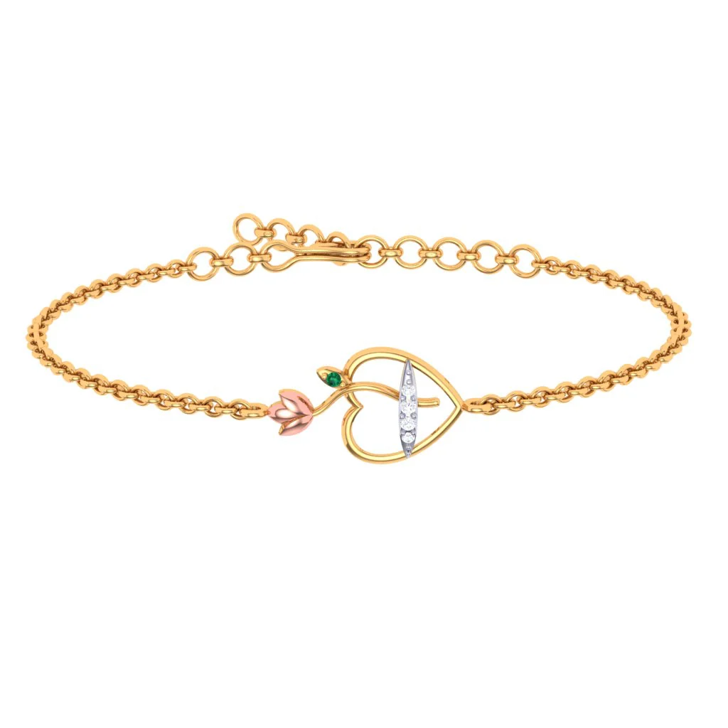 Pure Heart Gold & Diamond Bracelet - Image 4