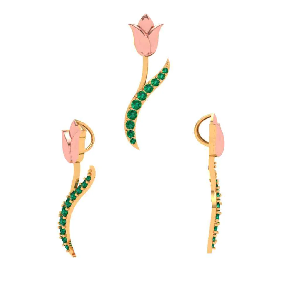 Rosy Motif Gold Pendant - Image 5