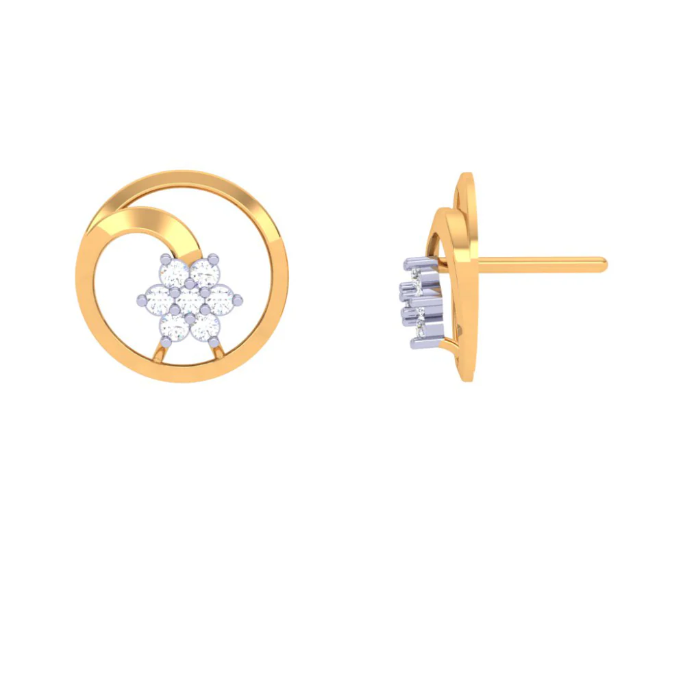 Round Gold Earring Design With The Precision Of Its Kind - Image 3