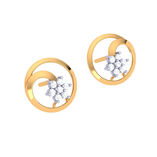 Round Gold Earring Design With The Precision Of Its Kind - Image 4