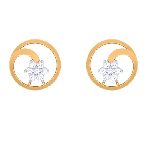 Round-shaped Latest Design Of Gold Earrings