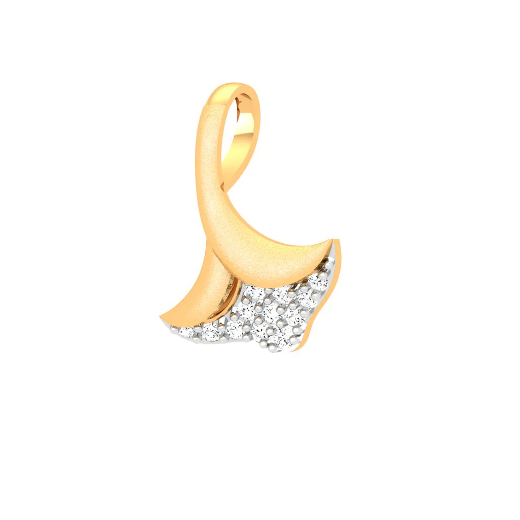 Sacred Flower 18k Diamond Pendant - Image 2