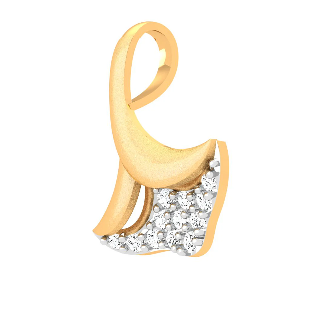 Sacred Flower 18k Diamond Pendant - Image 3